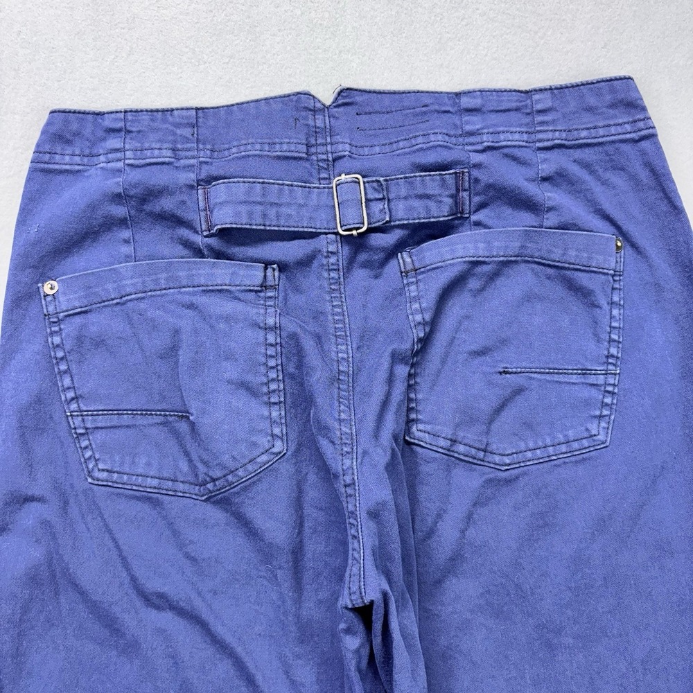 Pilcro Pants Womens Sz 30 Wide Leg Buckle Back Blue Hippie Boho Stretch Hipster - Picture 2 of 13